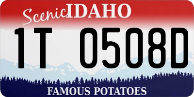 ID license plate 1T0508D