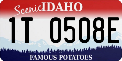 ID license plate 1T0508E