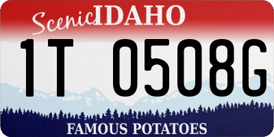 ID license plate 1T0508G