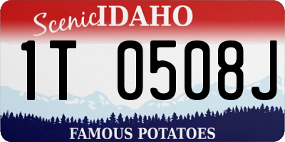 ID license plate 1T0508J