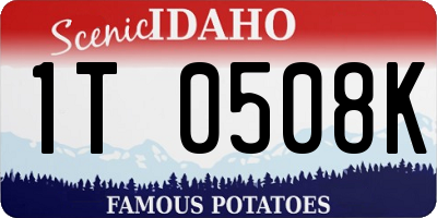 ID license plate 1T0508K
