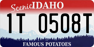 ID license plate 1T0508T