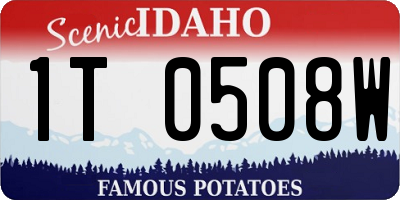 ID license plate 1T0508W