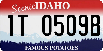 ID license plate 1T0509B