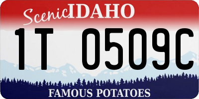 ID license plate 1T0509C