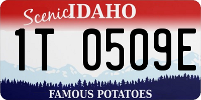 ID license plate 1T0509E
