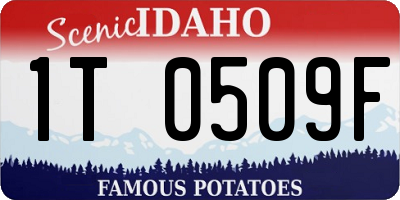 ID license plate 1T0509F