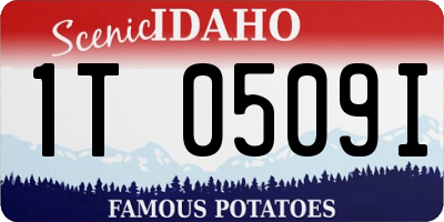 ID license plate 1T0509I