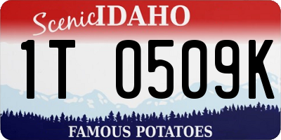 ID license plate 1T0509K