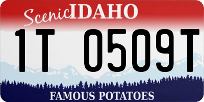 ID license plate 1T0509T