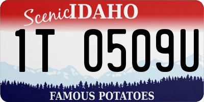 ID license plate 1T0509U