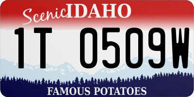 ID license plate 1T0509W