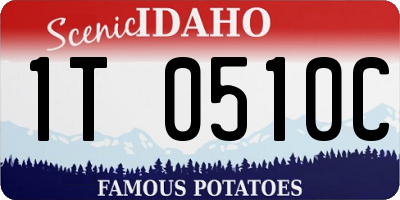 ID license plate 1T0510C