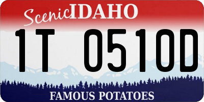 ID license plate 1T0510D