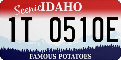 ID license plate 1T0510E