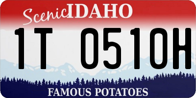 ID license plate 1T0510H
