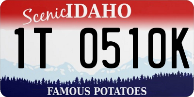 ID license plate 1T0510K