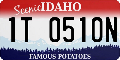 ID license plate 1T0510N