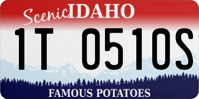 ID license plate 1T0510S