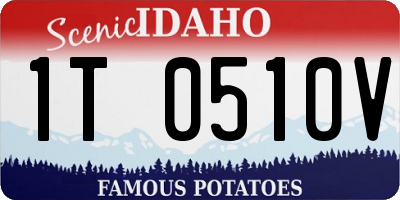 ID license plate 1T0510V