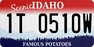 ID license plate 1T0510W