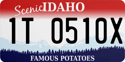 ID license plate 1T0510X