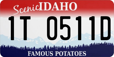 ID license plate 1T0511D