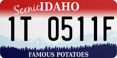 ID license plate 1T0511F
