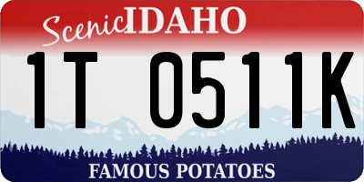 ID license plate 1T0511K