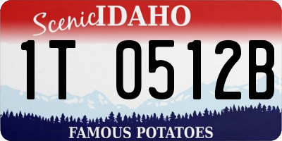 ID license plate 1T0512B