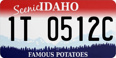 ID license plate 1T0512C
