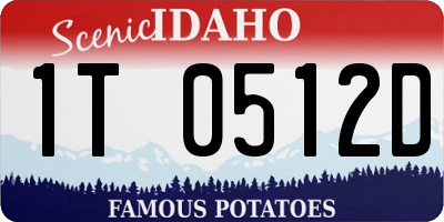 ID license plate 1T0512D