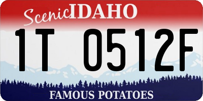 ID license plate 1T0512F