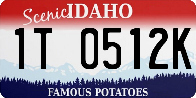 ID license plate 1T0512K
