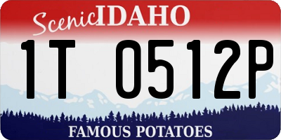 ID license plate 1T0512P