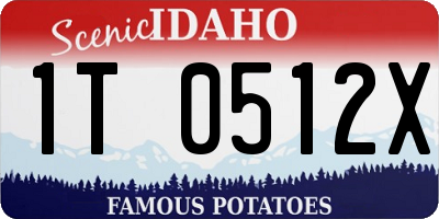 ID license plate 1T0512X