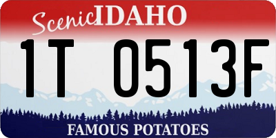 ID license plate 1T0513F
