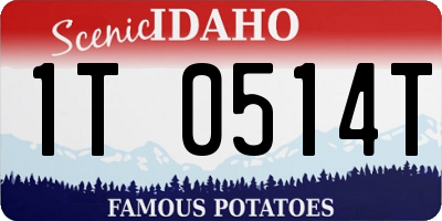 ID license plate 1T0514T