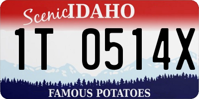 ID license plate 1T0514X