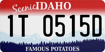 ID license plate 1T0515D