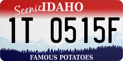 ID license plate 1T0515F
