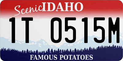 ID license plate 1T0515M