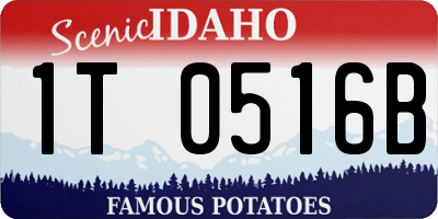 ID license plate 1T0516B