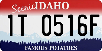 ID license plate 1T0516F