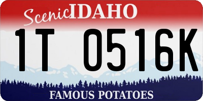 ID license plate 1T0516K