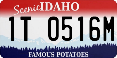 ID license plate 1T0516M