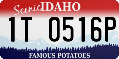 ID license plate 1T0516P