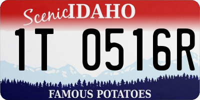 ID license plate 1T0516R