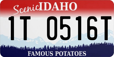 ID license plate 1T0516T