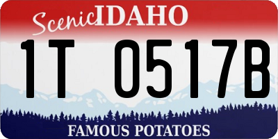 ID license plate 1T0517B